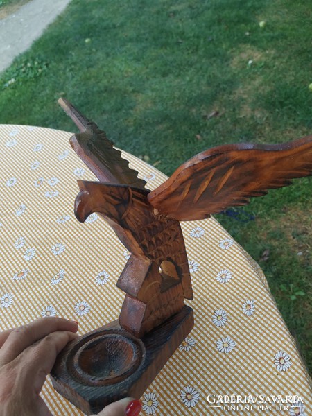 Wooden carved eagle statue for sale!
