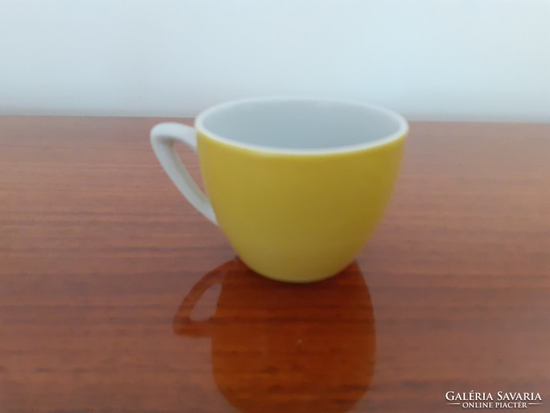 Régi Drasche porcelán sárga kávés csésze 1 db