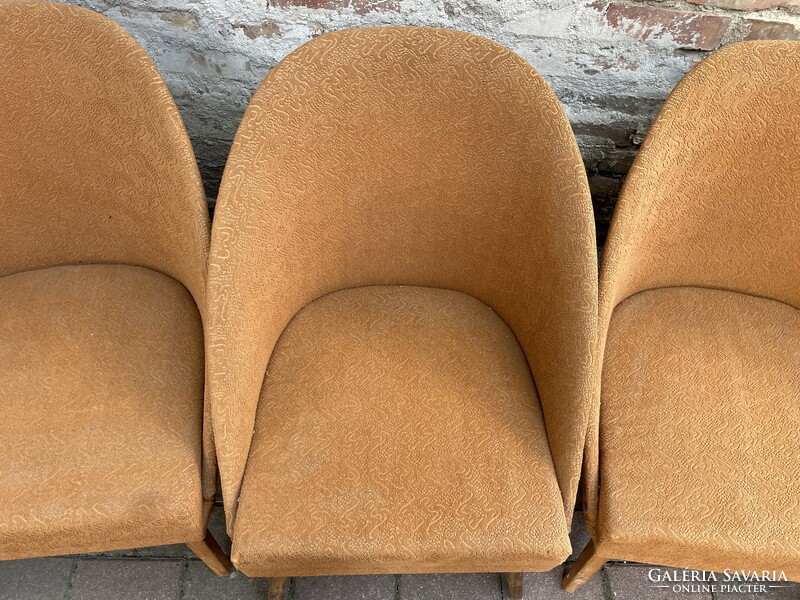 Retro shell armchair chair set modern retro mid century 4 pcs