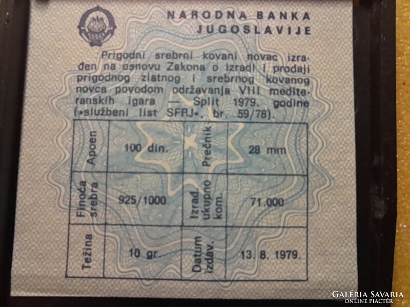 Jugoszlávia 100 dinár Josip Broz Tito 1979  Ag ezüst      (posta van)  !