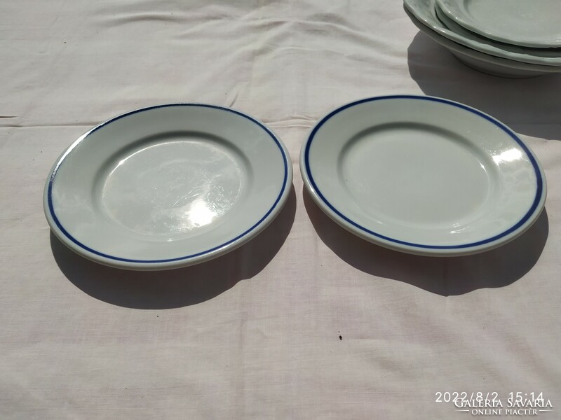 Zsolnay porcelán kék csíkos kis tányér 2 db  eladó!