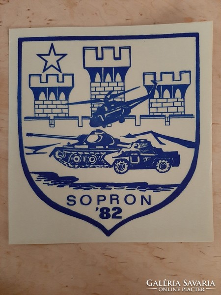 Magyar Néphadsereg 1982 -es Sopron hadgyakorlat matrica alapú çímere