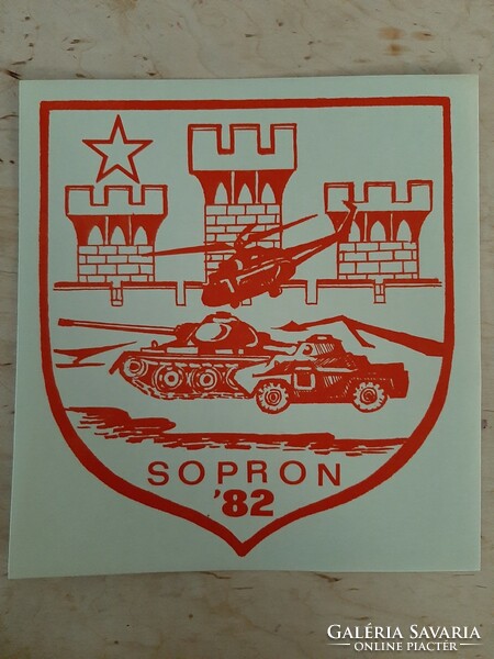 Hungarian National Army's 1982 Sopron military exercise sticker-based shirt