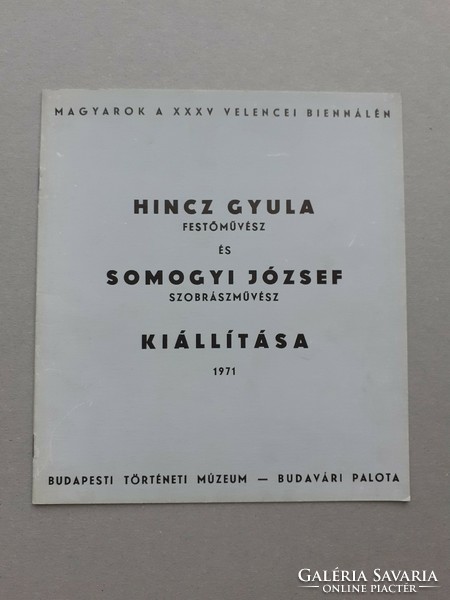 Hincz Gyula és Somogyi József - katalógus
