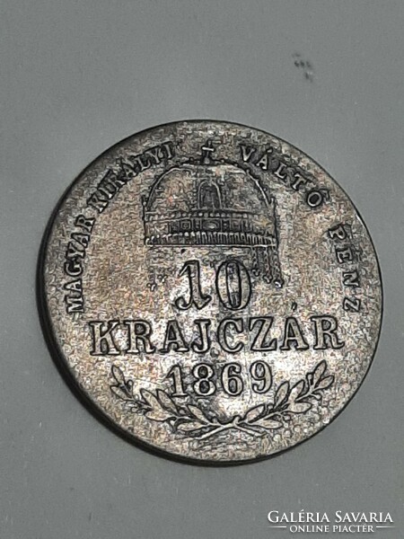 Ferenc József császár ezüst 10 krajcár  1869   2.