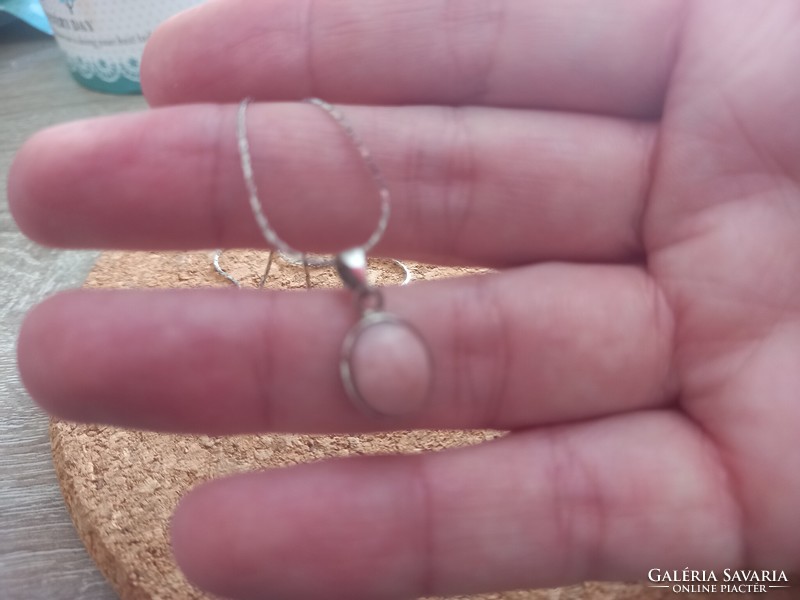 925 ös ezüst medál valódi rozsaszín andok opál kővel Peruból