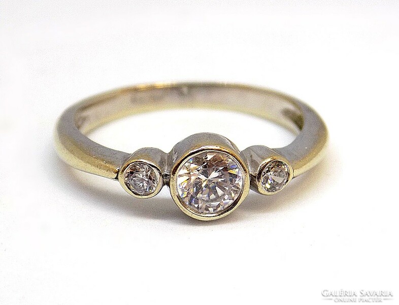 White gold stone ring (zal-au110466)
