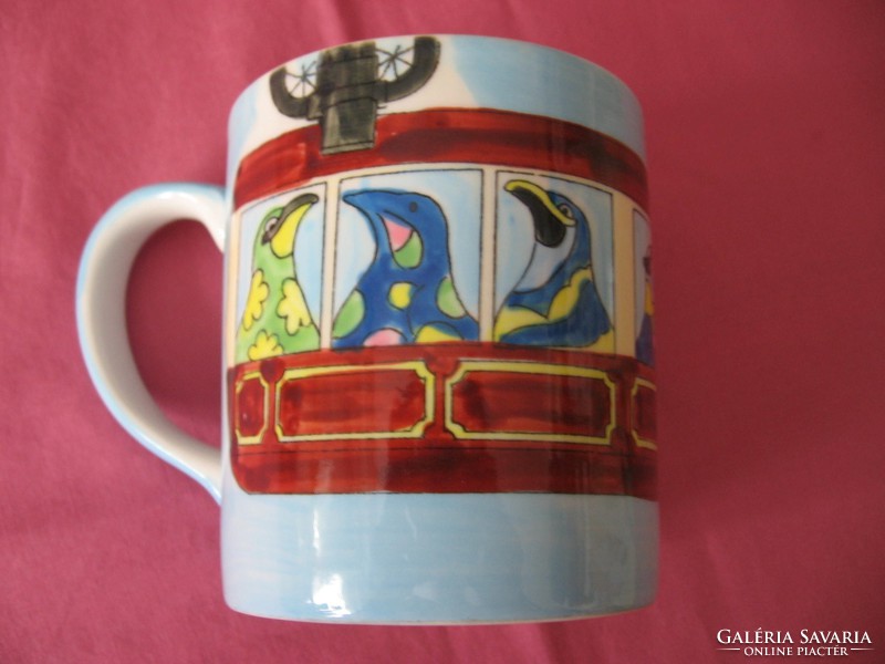 Collector's bird mila graphic design artistic hand painted wuppertal mug