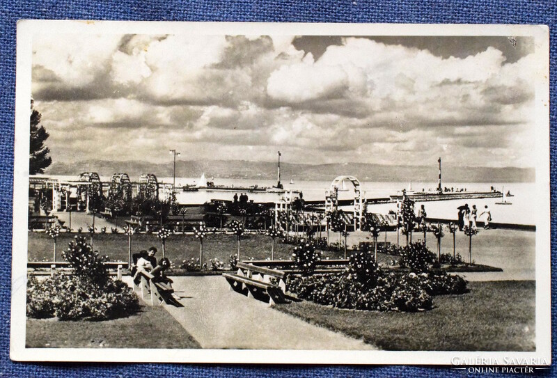 Siófok Rózsaliget üdvözlő fotó képeslap  1949