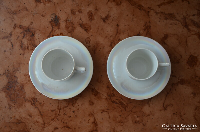 Jelenetes art deco kávés csésze szettek hibátlanok (Union K)