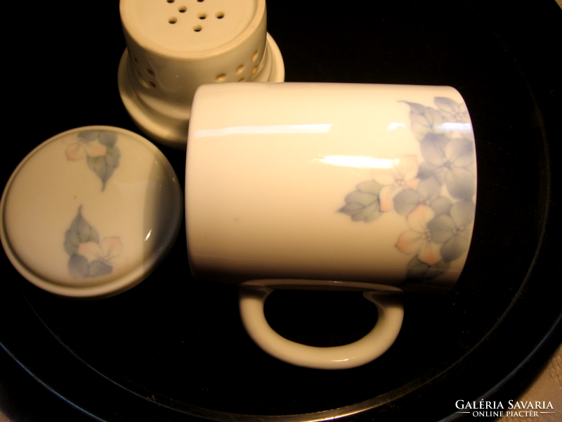 Japán fedeles, szűrős teás bögre
