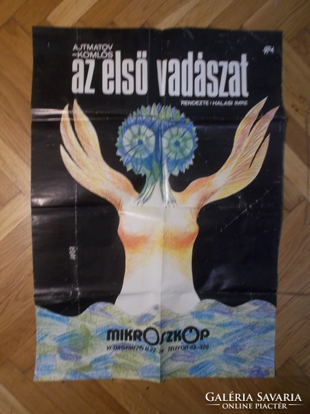 Old poster with microscope stage first hunt