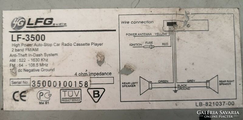Retro car radio tape recorder lfg..