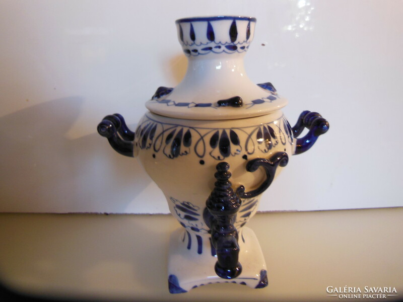 Sugar bowl - marked - 21 x 17 cm - Russian - old - samovar - porcelain