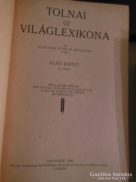 Könyv - TOLNAI -  10 KÖTET - 1926 - 1928 ÉV - TOLNAI - BELSEJE TÖKÉLETES - BORÍTÓ OLVASOTT