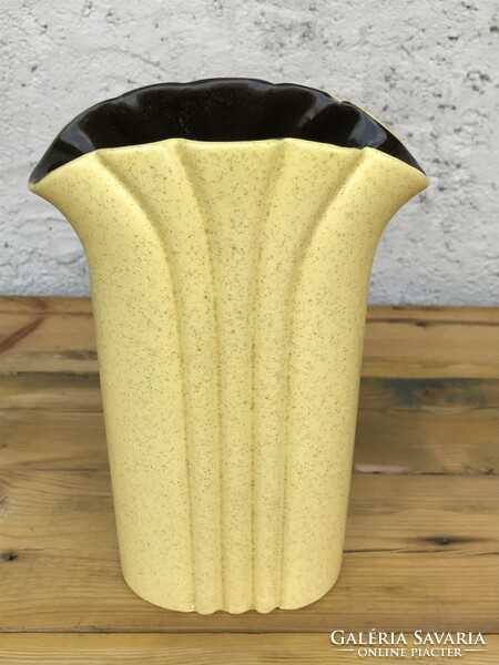 Dekorativ Sárga Szögletes Váza T-218