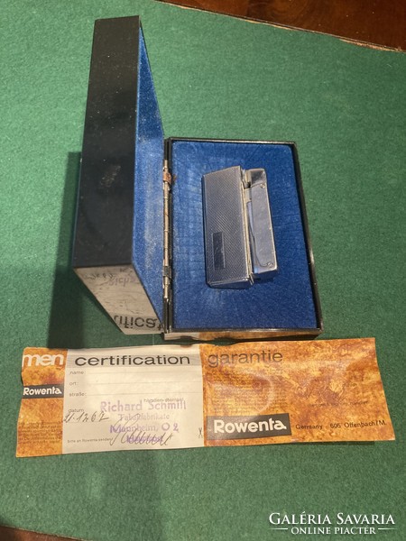 Rowenta lighter from 1962 with original documents