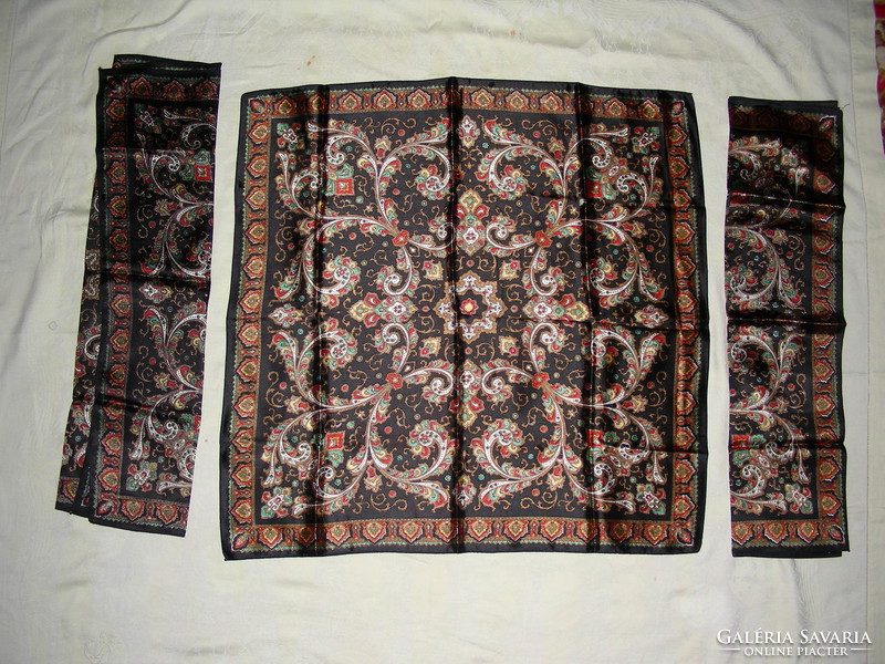 3 vintage Turkish silk scarves