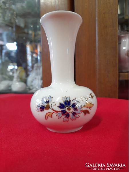 Zsolnay cornflower pattern vase. 12 Cm.