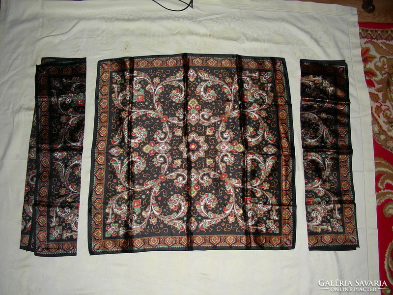 3 vintage Turkish silk scarves