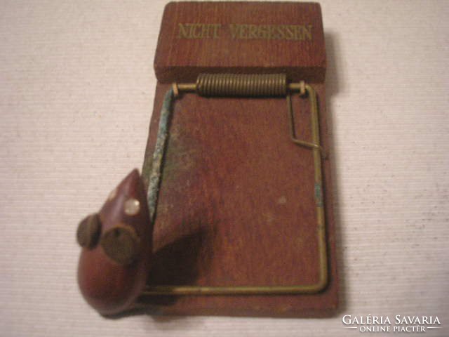 Antique separate +mouse decorated paper holder and pencil /10/ don't forget in German