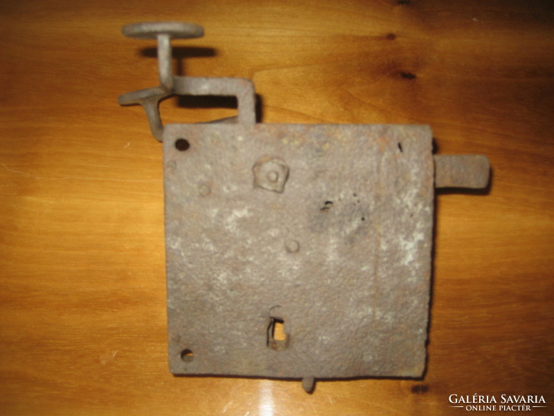 Antique iron gate lock