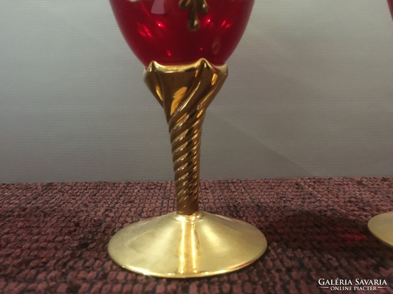 Murano wine glasses with 24k gold! Flawless!!