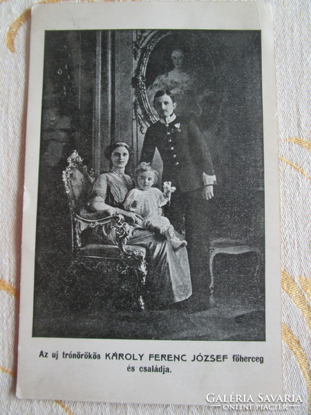 1914 Last Hungarian king iv. Archduke + family at the time of Károly's admission - contemporary photo - photo sheet