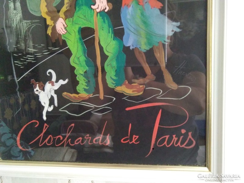 Párizs csavargói  Alice Huertas akvarell 1950-60 évekből!