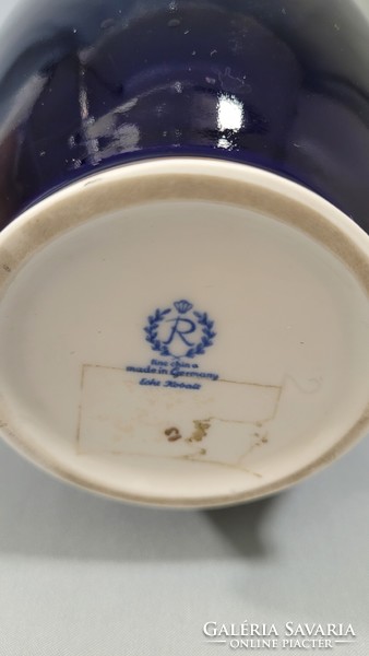 Reichenbach German porcelain blue vase
