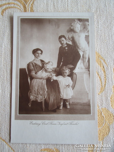Approx. 1912 Last Hungarian king iv. Archduke + family at the time of Károly's admission - contemporary photo - photo sheet