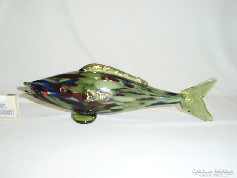 Két darab retro üveg hal - együtt eladó - 31 cm