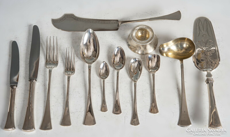 Silver 12-person cutlery set (fm27) - English style