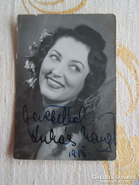 Theater artist Margit Lukács signed autograph photo 1958 autograph photo performing arts theater