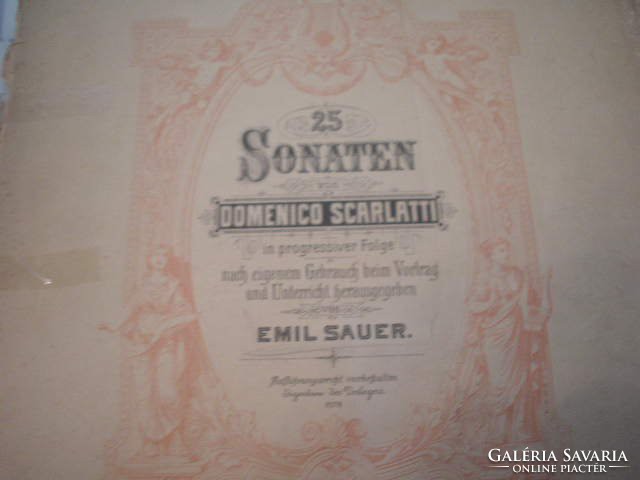 U1 mozart and scarlatti 3 pieces of sheet music for sale together, Rózsavölgy edition