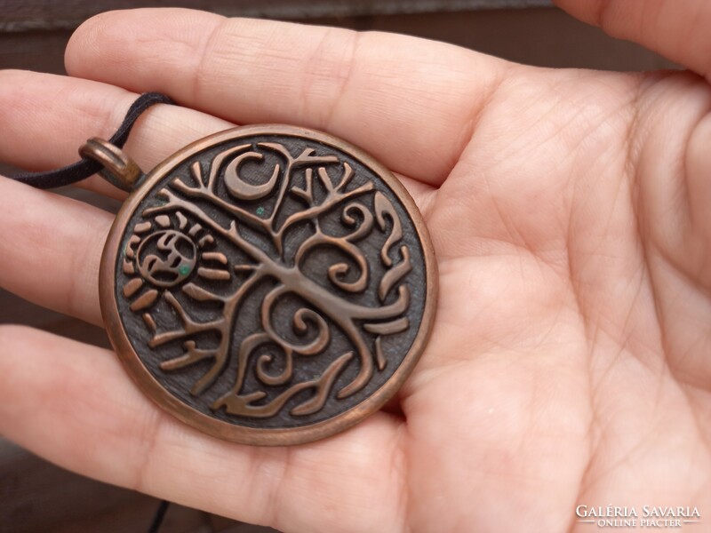 Bronze tree of life amulet