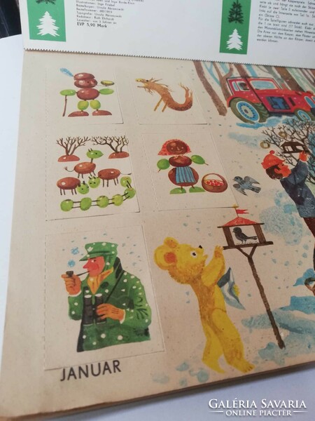 Retro 1977 German boom children's calendar
