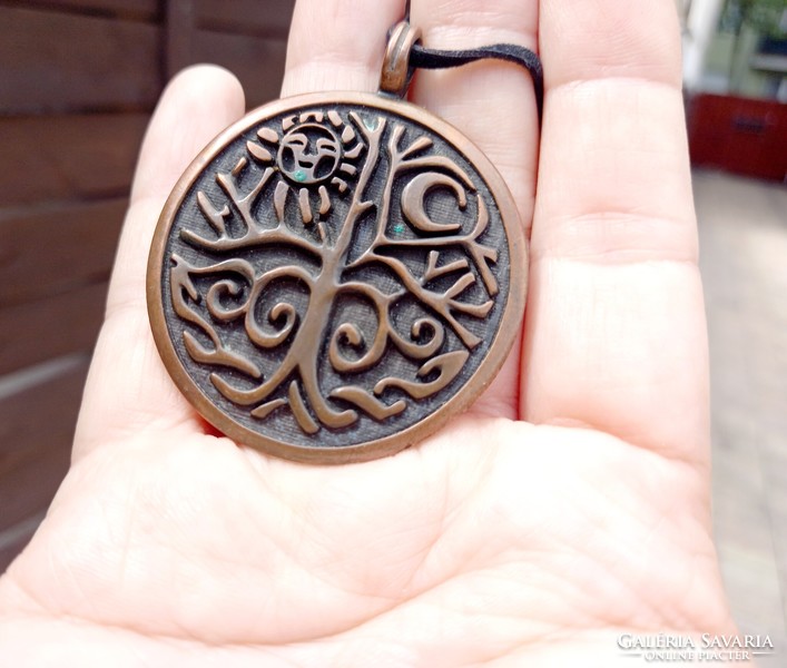 Bronze tree of life amulet