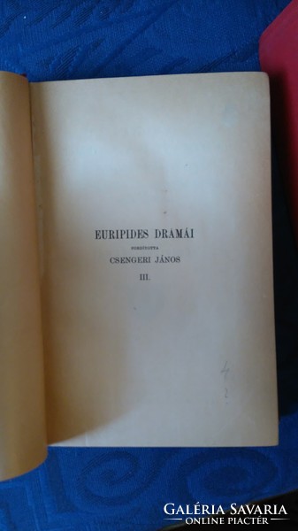 János Csengeri. Euripides' dramas i-iii--1911-15-19 Hungarian Academy of Sciences publisher-non-uniform d