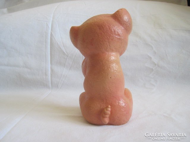 Old toy pig figure beeping beeping rubber toy raisin