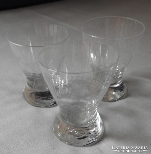 Footed - hand-cut glass set