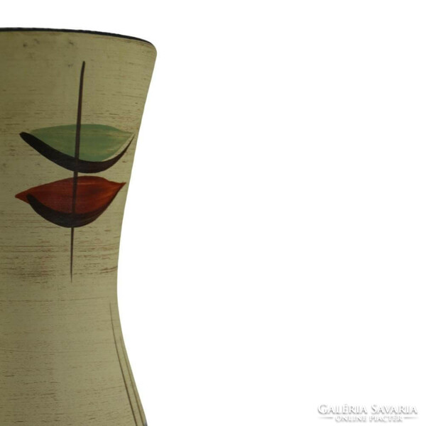 Bay Kermaik-Mid-century váza kézzel festett mintával-