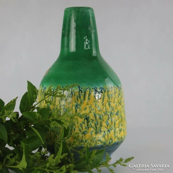 Iparművészeti retro kerámia váza