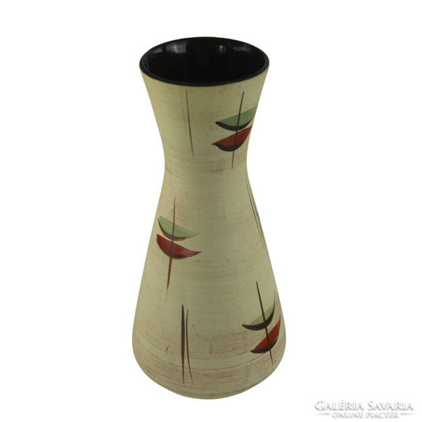 Bay kermaik-mid-century vase with hand-painted pattern-