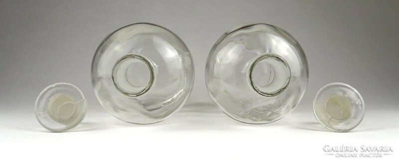 1I614 pair of old pharmacy apothecary bottles 19 cm