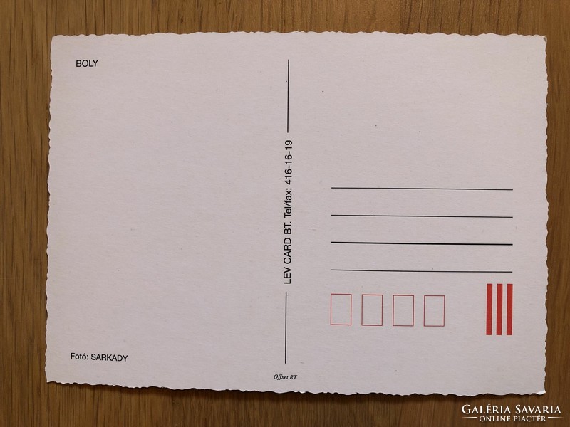 Bóly  képeslap   -  Postatiszta