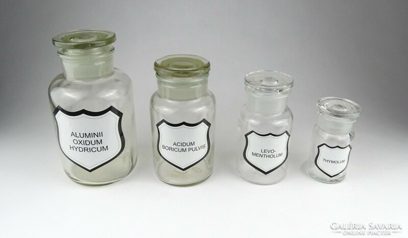 1I707 old pharmacy apothecary bottle 4 pieces