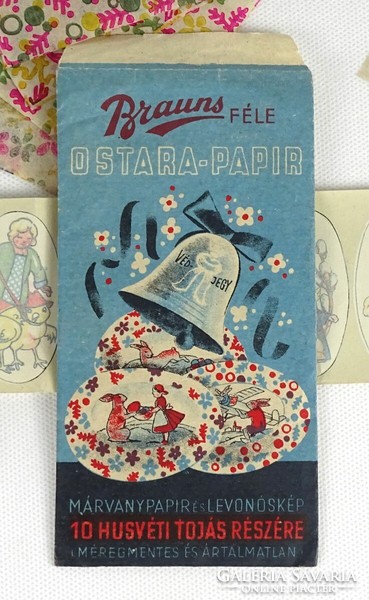 1J001 old brauns ostara paper easter egg decoration set