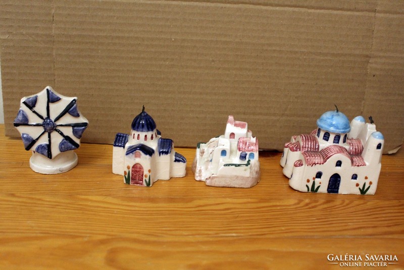 Tiny ceramic buildings