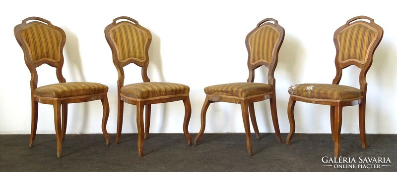 0T431 antique backrest Biedermeier chair 4 pieces